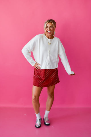 Julianna Polka Dot Skort In Red