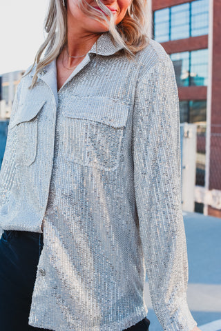 Danielle Sequin Button Down Top
