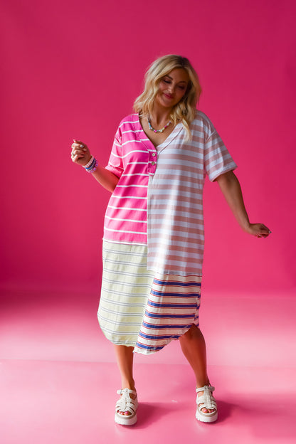 Breck Stripe Midi Dress