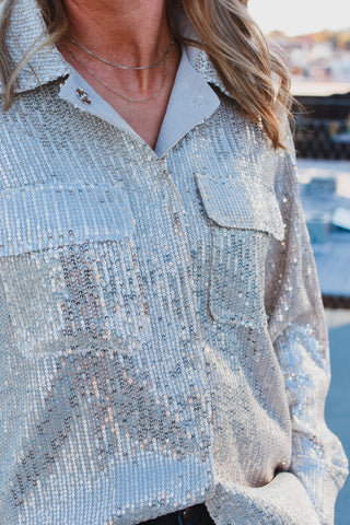 Danielle Sequin Button Down Top