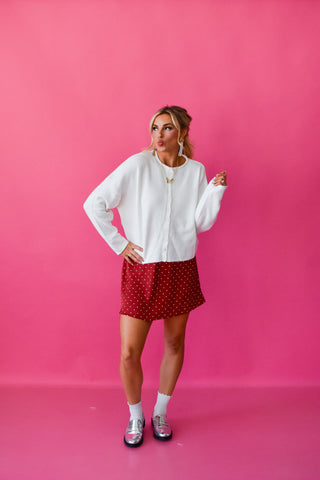 Julianna Polka Dot Skort In Red
