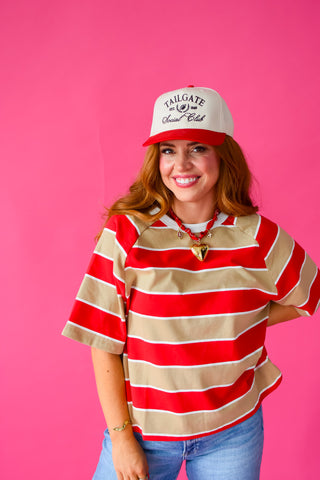 Destinee Oversized Stripe Knit Top
