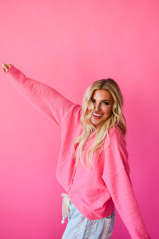 Piper Cardigan - Bubblegum