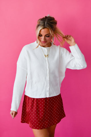 Julianna Polka Dot Skort In Red