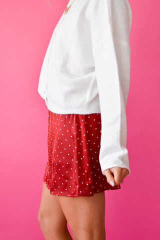 Julianna Polka Dot Skort In Red