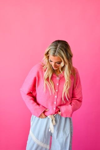 Piper Cardigan - Bubblegum