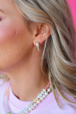 Dainty Sparkly Huggie Earring