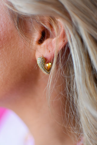Dainty Sparkly Huggie Earring