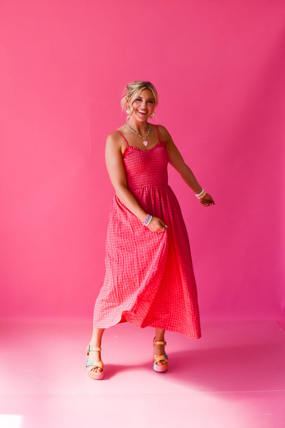 Jameson Gingham Maxi Dress