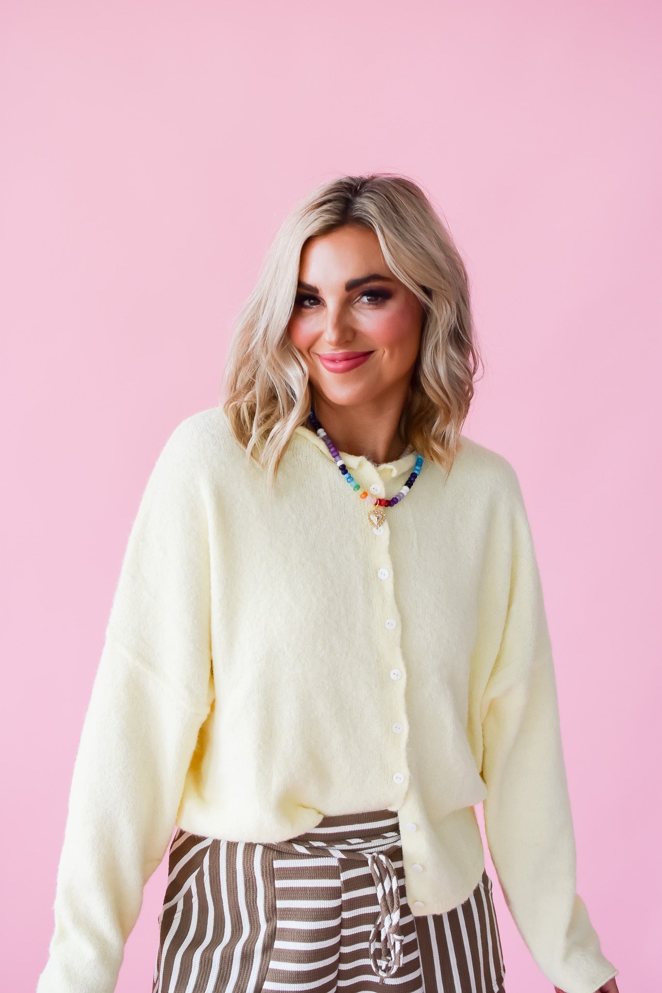 Piper Cardigan in Butter Yellow