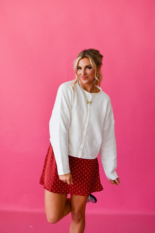 Julianna Polka Dot Skort In Red