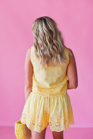 Lizzie Eyelet Set in Lemon