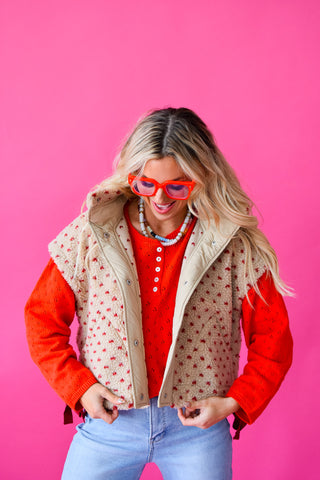 Wendy Polka Dot Sherpa Vest