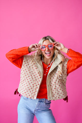 Wendy Polka Dot Sherpa Vest