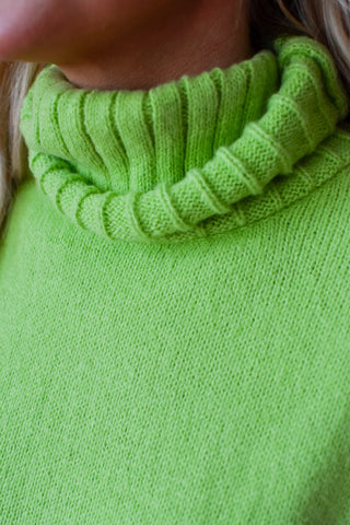 Sophia Midi Sweater Dress In Lime
