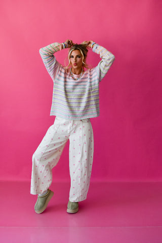 Bowen Multi Colored Sweater in Candy Stripe