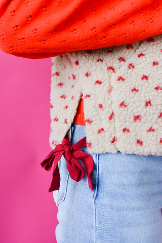 Wendy Polka Dot Sherpa Vest