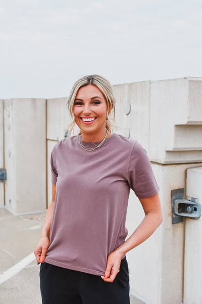 Kate Classic Boxy Fit Tee in Mocha