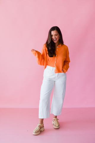 Piper Cardigan in Orange RESTOCK
