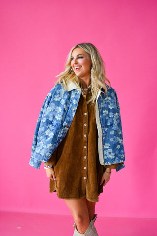 Madelyn Floral Denim Barn Jacket