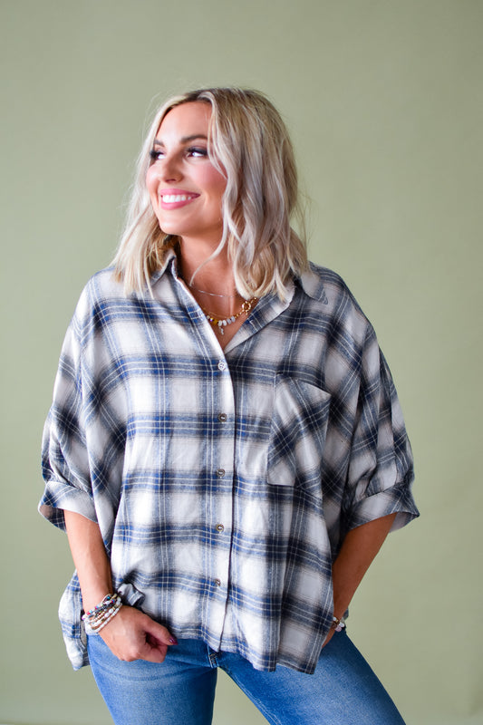 Saige Plaid Top