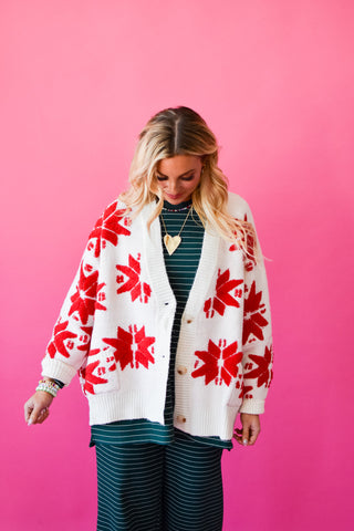 Taryn Snowflake Cardigan