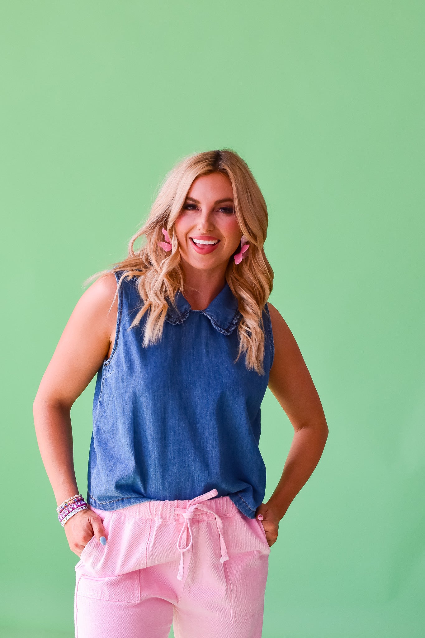 Trista Denim Top