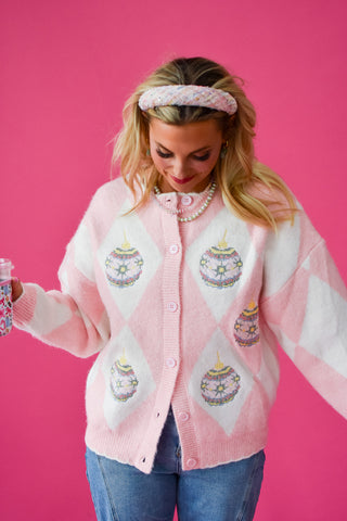 Pink Ornament Cardigan