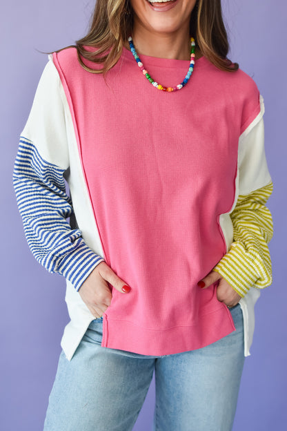 Cara Mix Match Long Sleeve Top