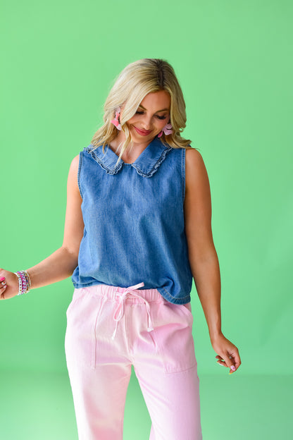 Trista Denim Top