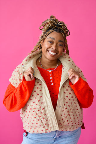 Wendy Polka Dot Sherpa Vest