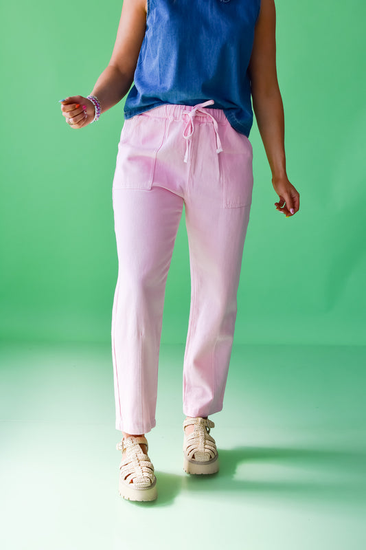 Lori Pink Pull On Pants