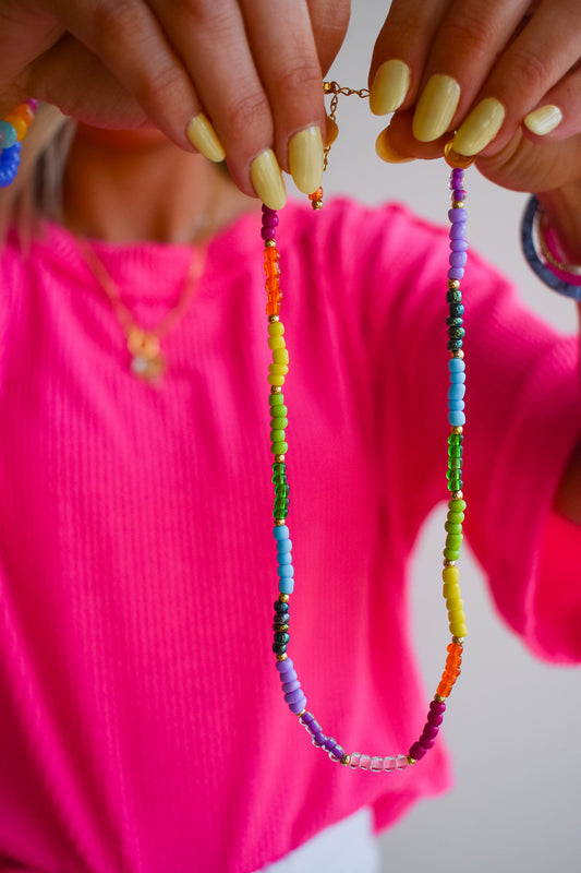 Rainbow Necklace- Skinny