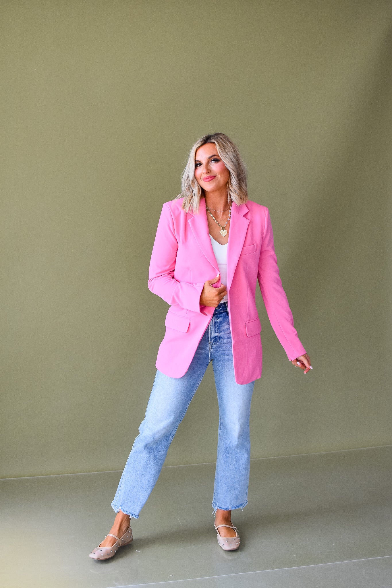 Ryleigh Bubblegum Blazer