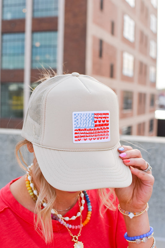American Flag Trucker Hat - RESTOCK