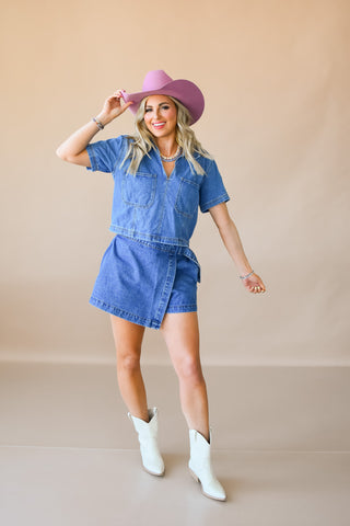 Shauna Denim Skort