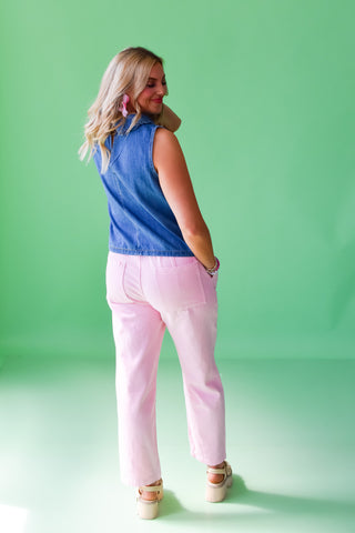 Lori Pink Pull On Pants