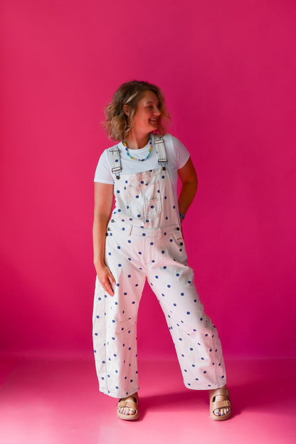 Gemma Polka Dot Barrel Overalls *PREORDER*