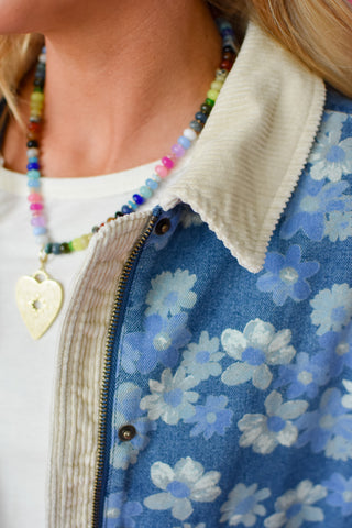 Madelyn Floral Denim Barn Jacket