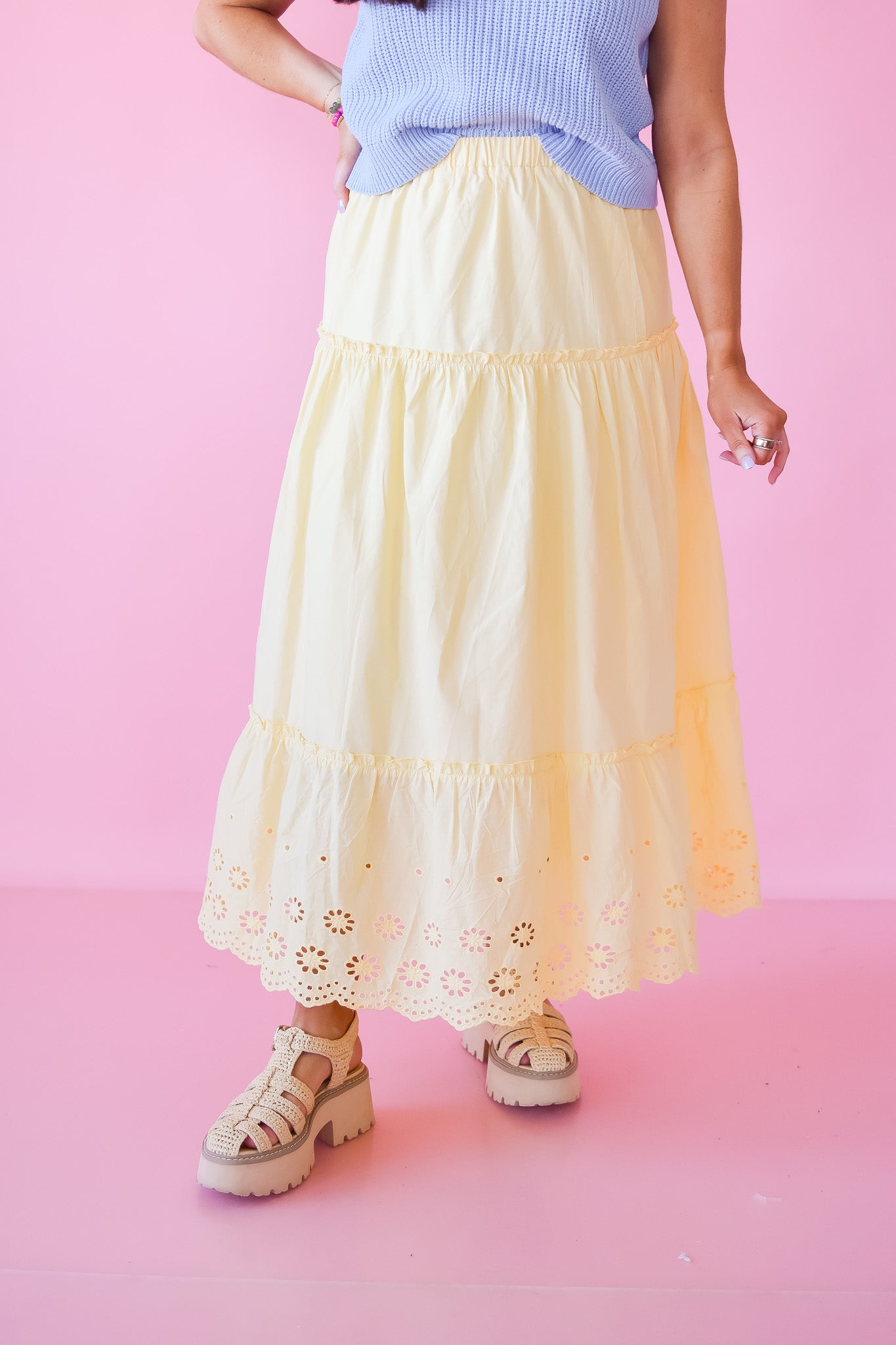 Lavern Eyelet Maxi Skirt