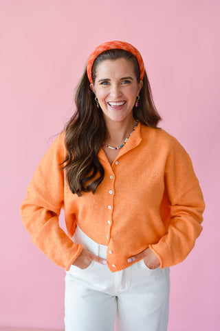Piper Cardigan in Orange RESTOCK