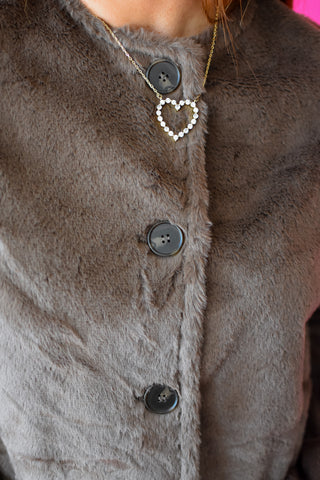 Bianca Brown Faux Fur Jacket