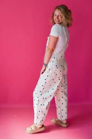 Gemma Polka Dot Barrel Overalls *PREORDER*