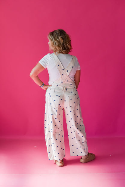 Gemma Polka Dot Barrel Overalls *PREORDER*