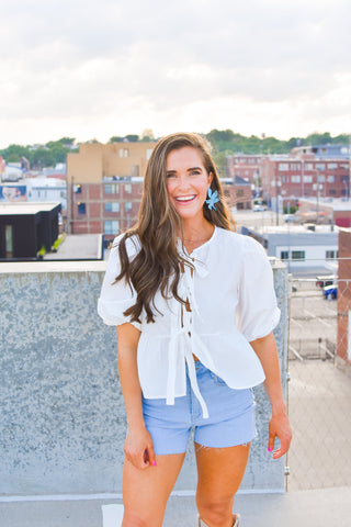 Ellis Front Tie Top