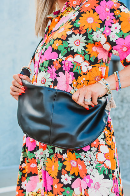 Metallic Market Bum Bag in Black