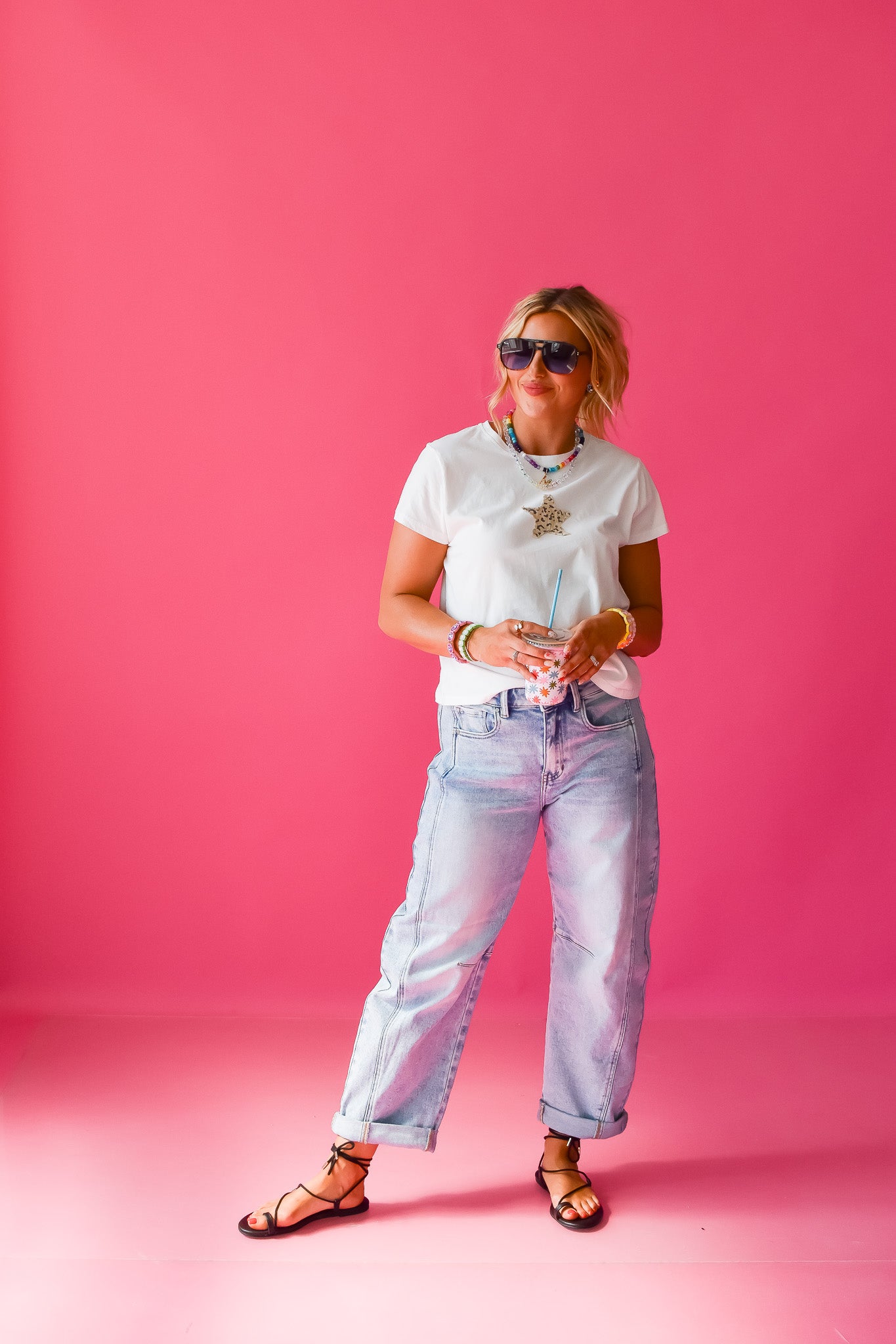 Dallas Leopard Star Tee - RESTOCK