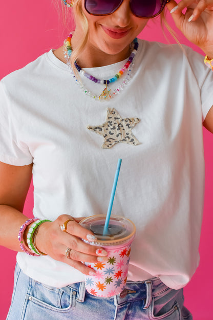 Dallas Leopard Star Tee - RESTOCK