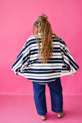 Navvy Stripe Mock Neck Top