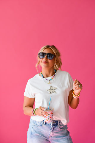 Dallas Leopard Star Tee - RESTOCK